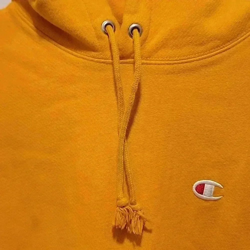 Champion Reverse Weave Vintage Yellow Hoodie Size Small - Picture 8 of 9